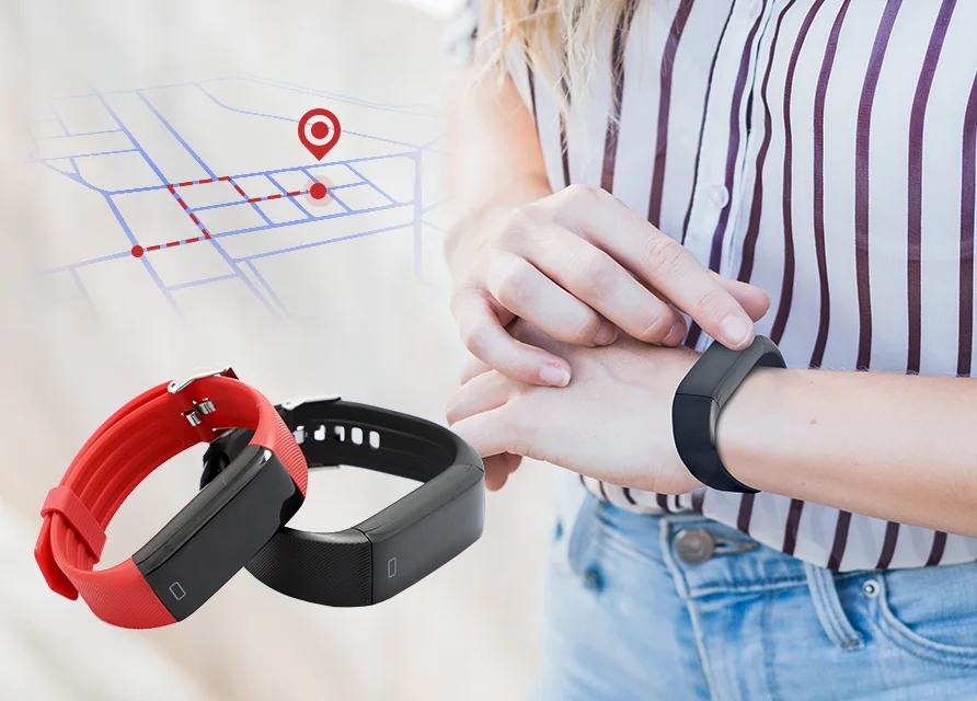 Employee Tracking Bracelet Bluetooth Ble Wearable Vibration Sensor Tags Eddystone Ibeacon Wristband