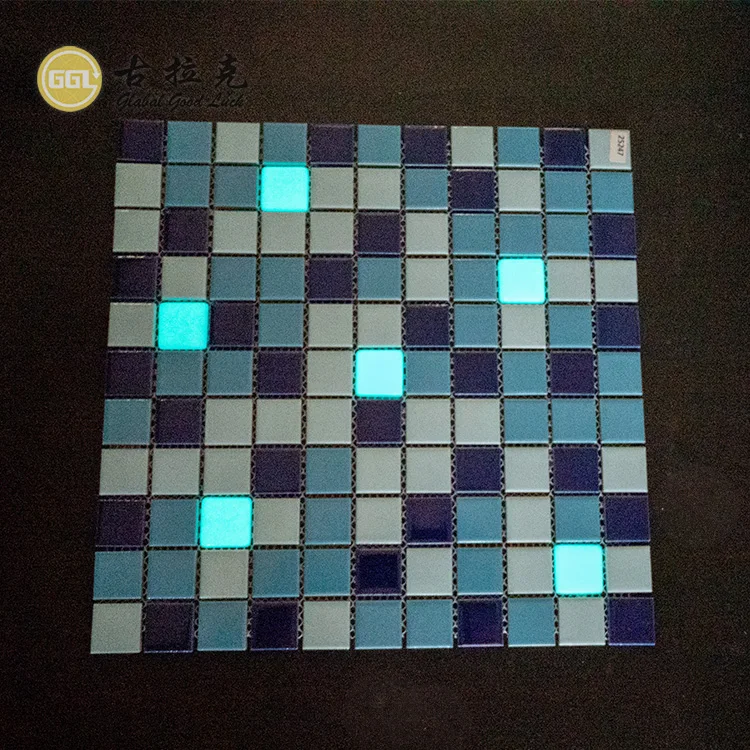 Pool Project Fluorescent Luminous Mosaic Swimming Pool Ceramic Mosaic Tile