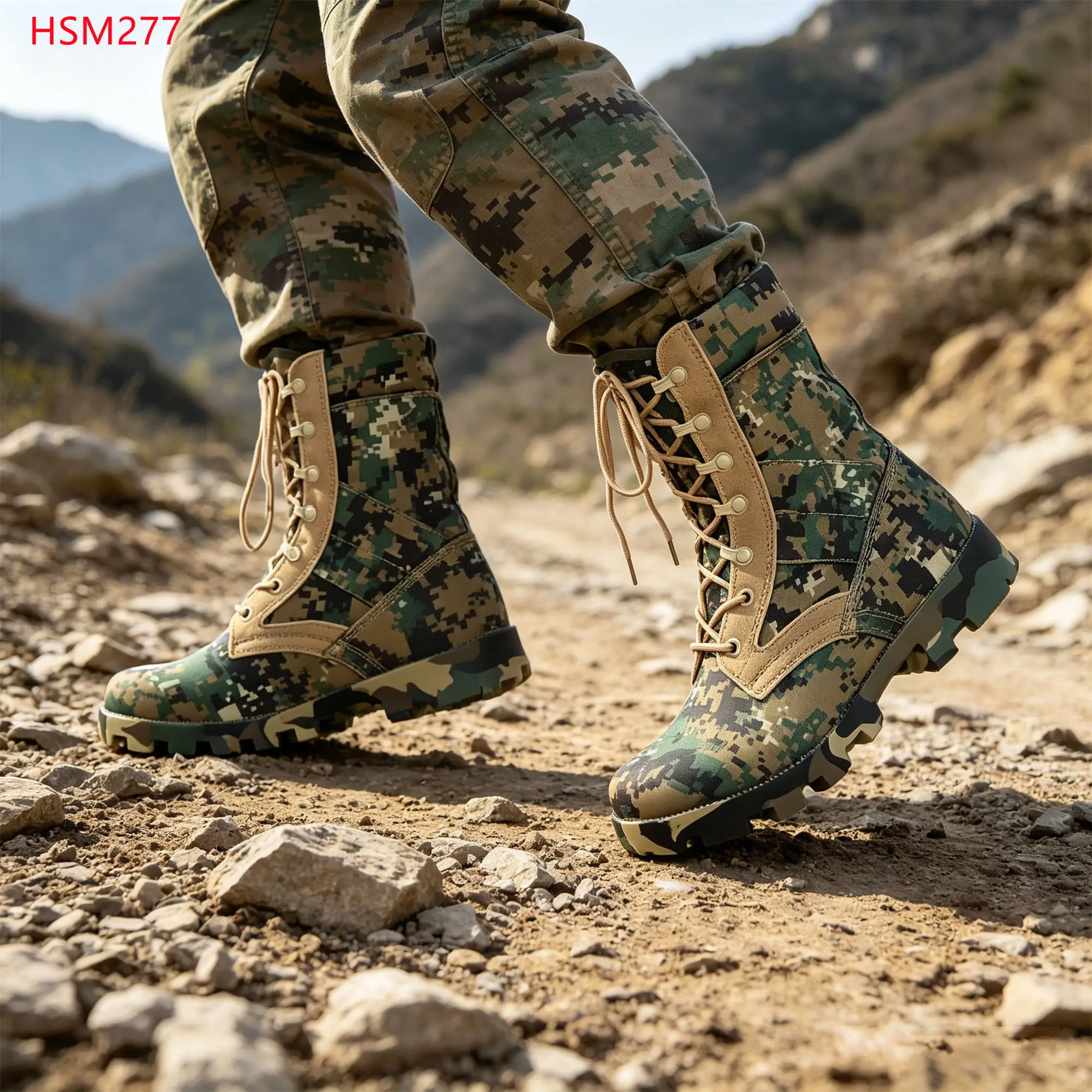 LXG, Sepatu Bot Berburu dengan Pola Kamuflase Cabang Hijau Rawa Swamp Walking, Sepatu Bot Jungle Altama untuk Wilayah Hutan, Dijual HSM277