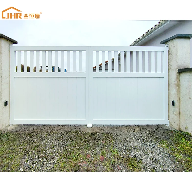 Easy Operation New Modern Design Motorized Automatic Aluminum Driveway Louver Fence Gate for Home and Garden