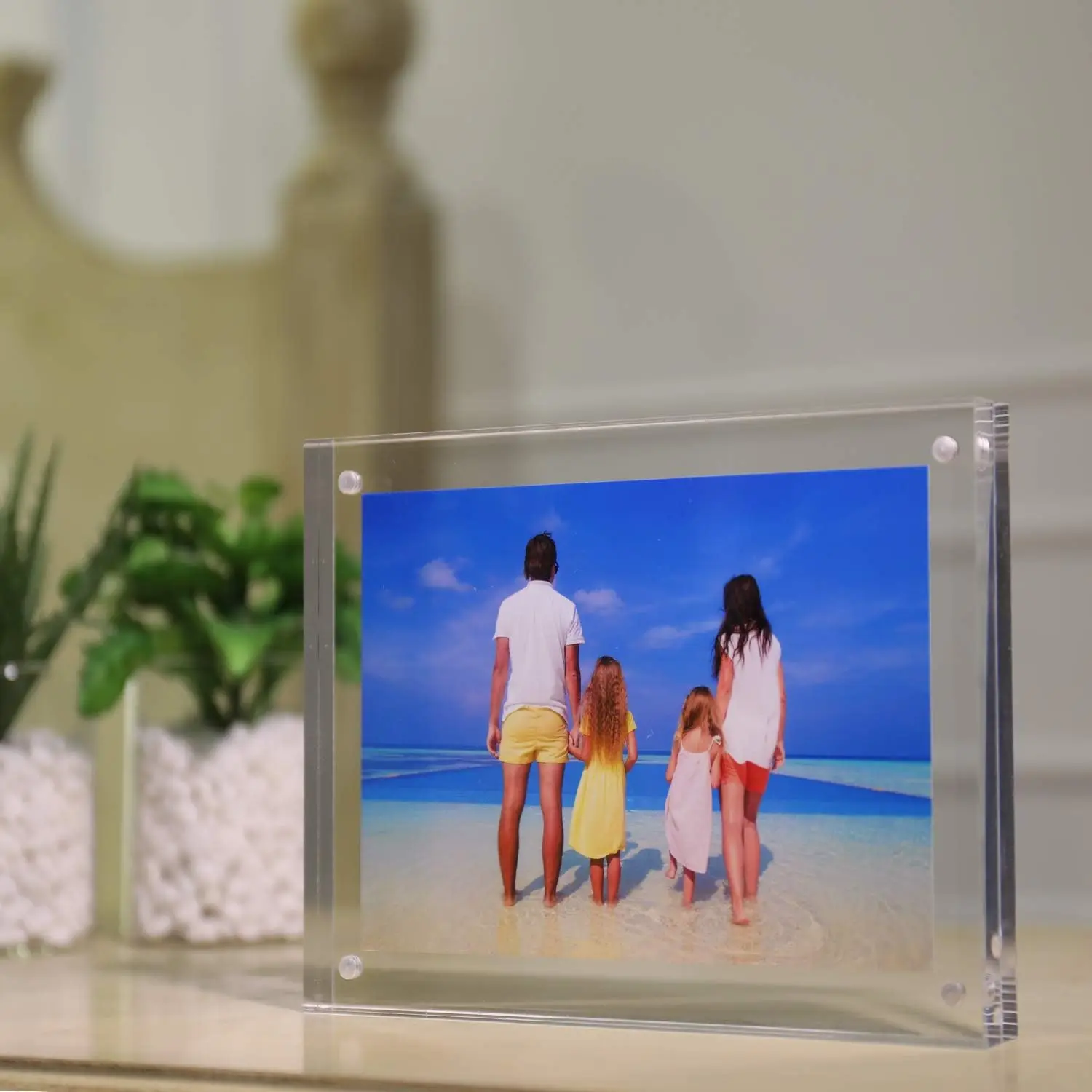 10pz Espositori in Plexiglass da Tavolo Trasparente con Chiusura a Calamita Elegante Cornice Magnetica da Tavolo porta Foto, Avvisi e Messaggi 15x10cm | Leroy Merlin