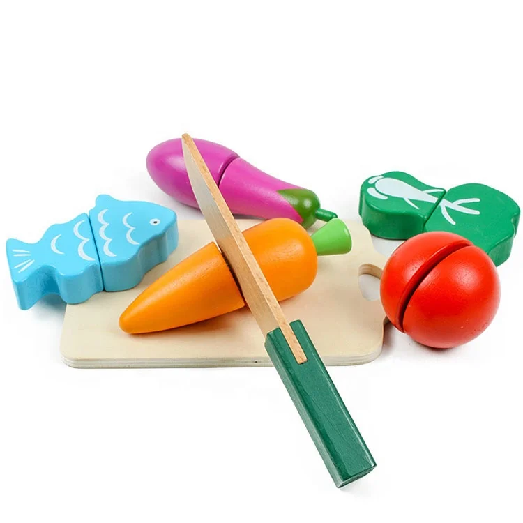 12Pcs Set Baby Fruit Vegetable Cut Toys Educational Kitchen Kids Pretend Play 