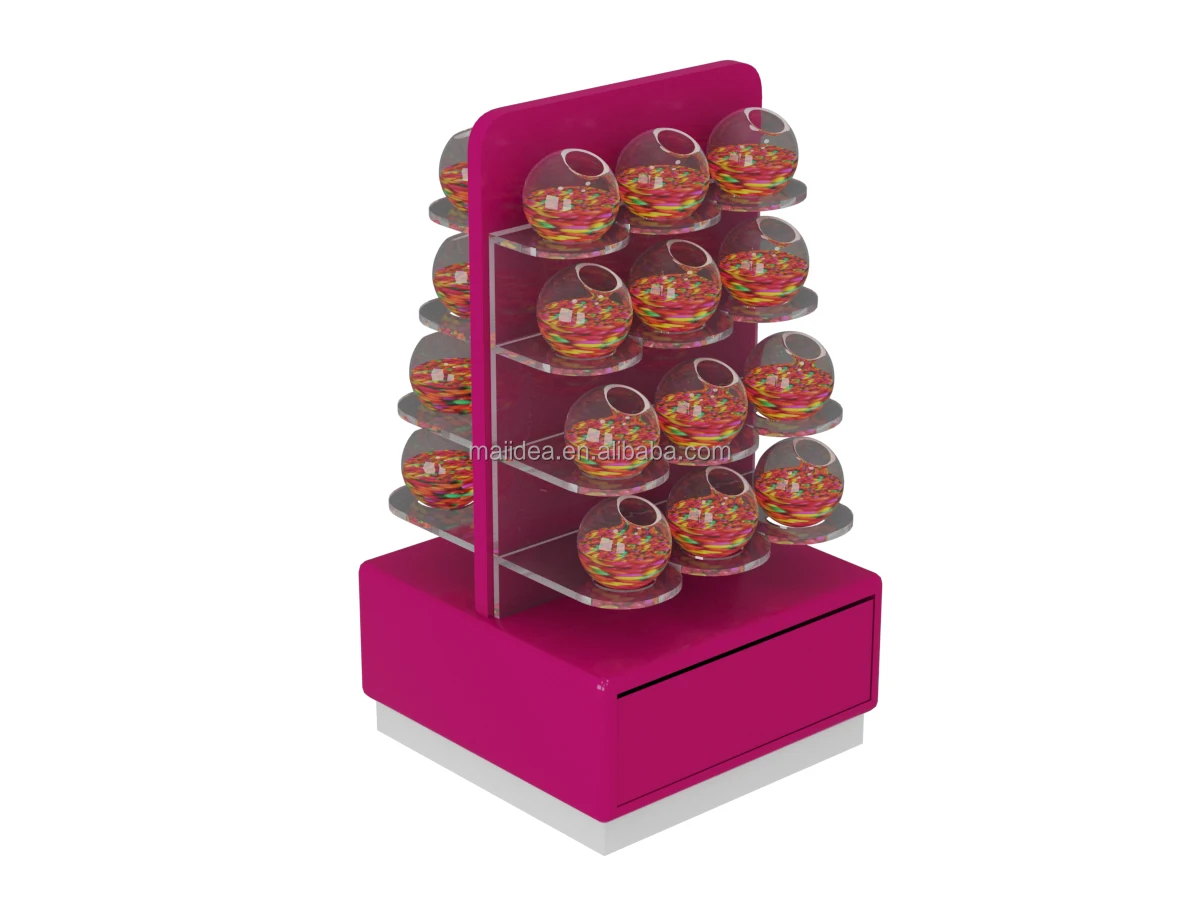 Hot Selling Candy Retail Kiosk /sweet Food Booth Stand Lovely Style Suger Acrylic Display Box