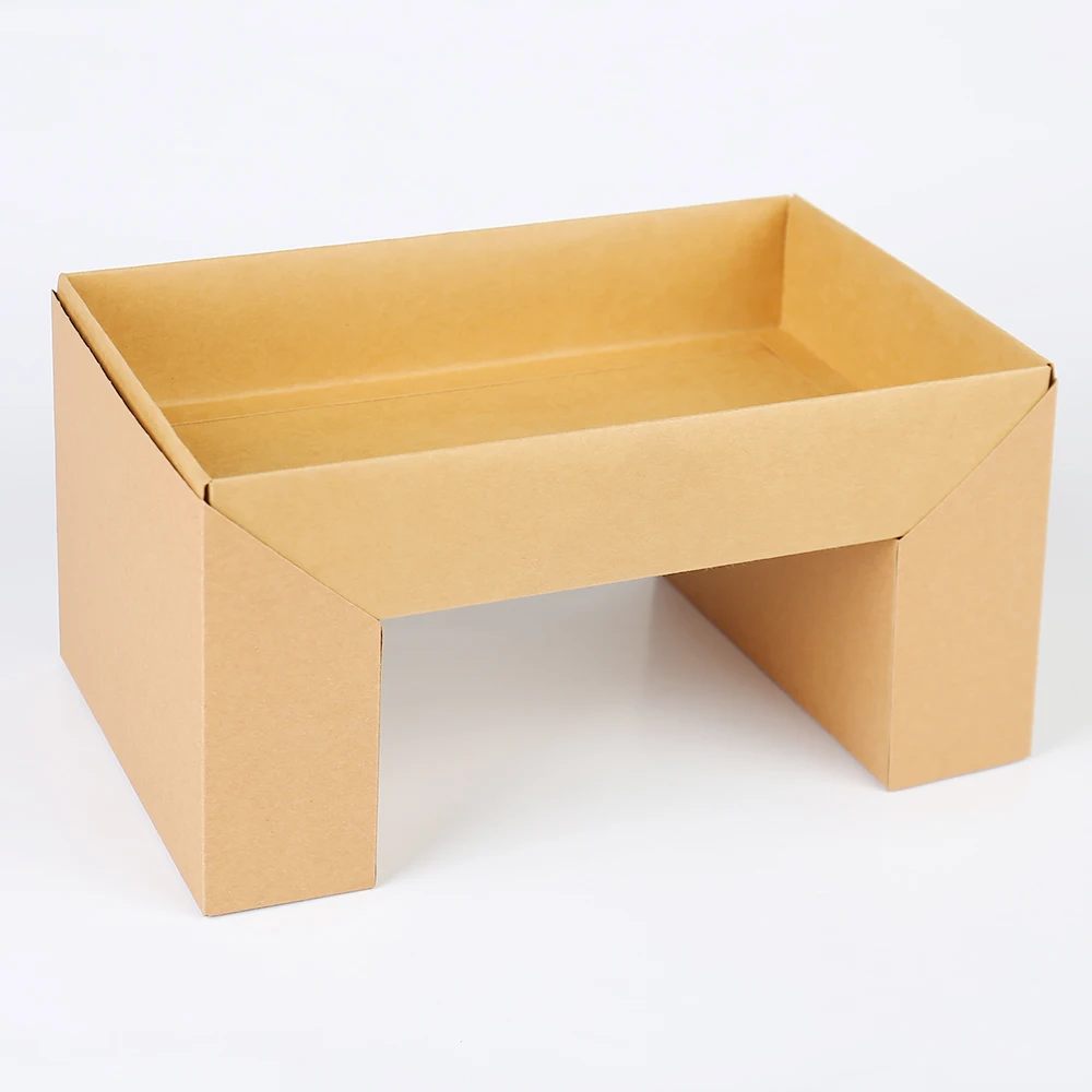 Customizable Foldable Kraft Paper Picnic Box for Camping Spring Outings Lunch Bento Packaging Light and Disposable Box