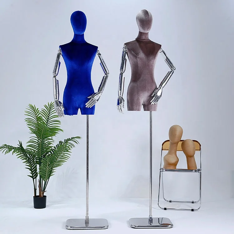 XINJI High End Dress Form Torso Models - Velvet Half Body
