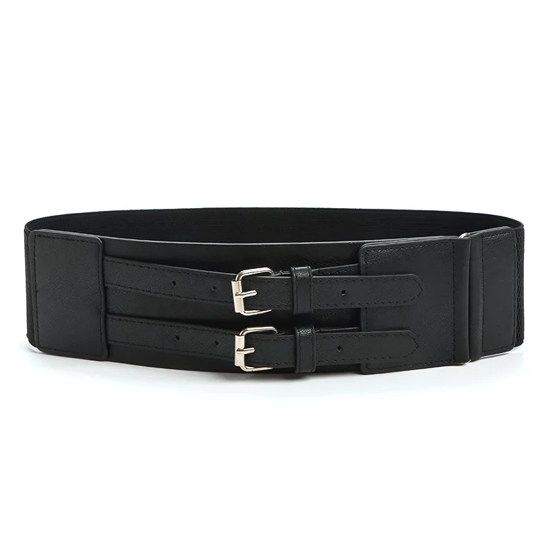 Women Wide Knotted Belt Design PU Leather Waistbands Simple  display picture 2