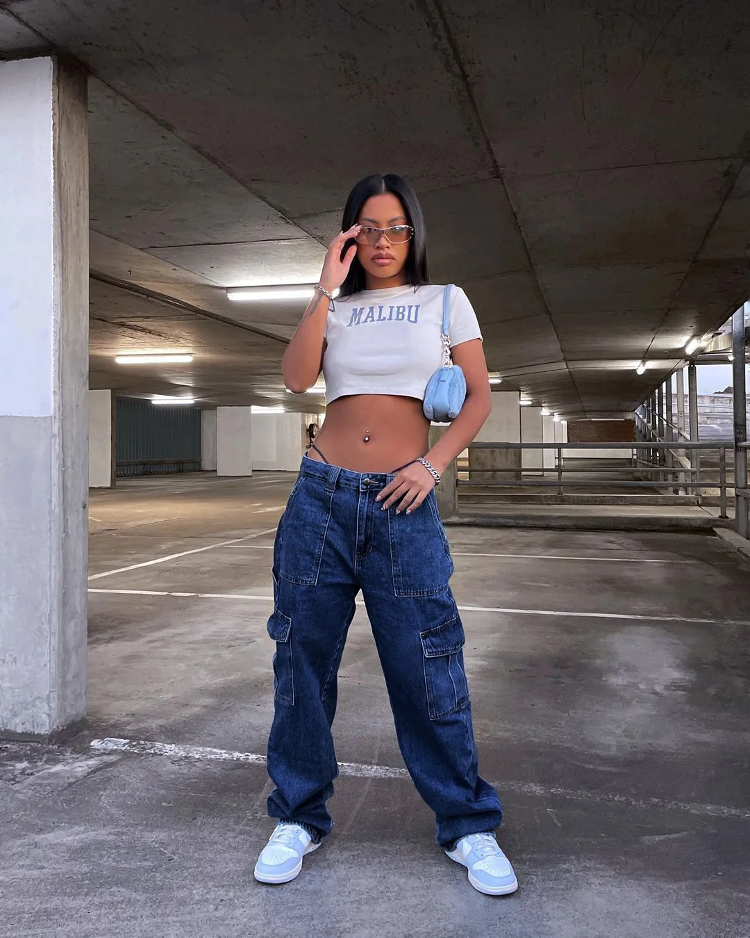 Casual Crop Top And Jeans High Waisted Crop Top Boyfriend