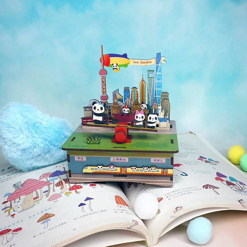 音楽寅 BOX Tonecheer Shanghai Park Music Box - Eco-Friendly Kids Puzzle