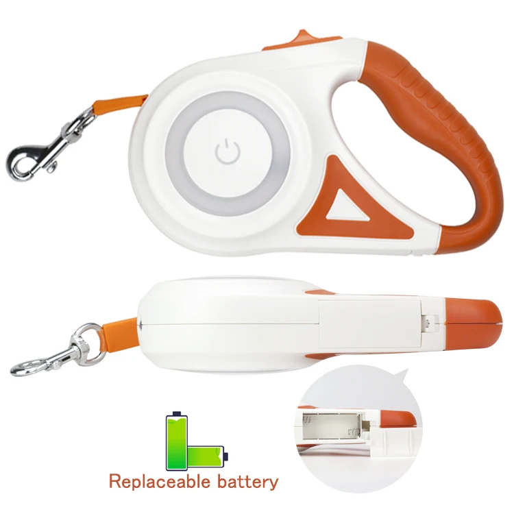 Premium Multifunction Pet Dog Retractable Leash Factory Adjustable 5m 8m 10m Padded with Lights Plastic Material