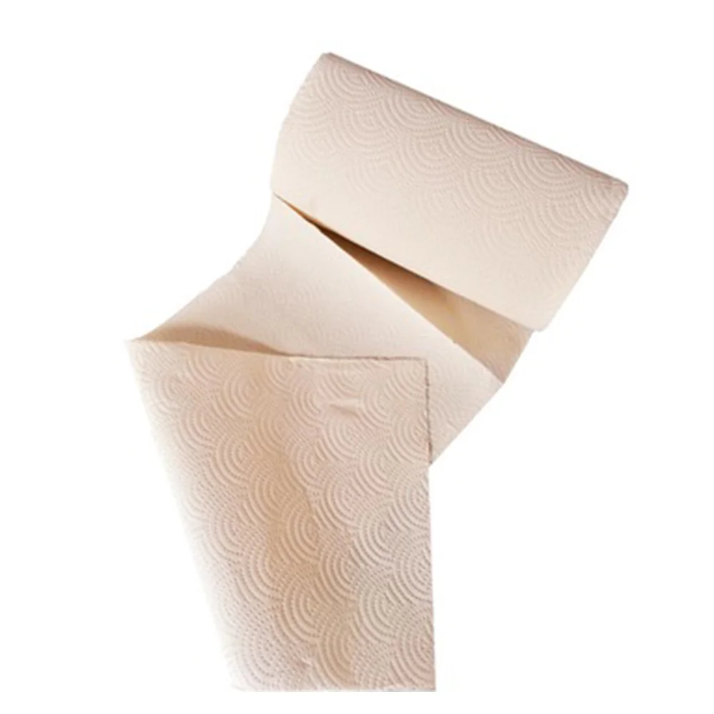 Highly Absorbent unbleached bamboo paper towels 2 ply kitchen tissue