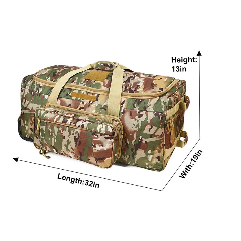 Best Selling Large Capacity Tactical Bag Heavy Duty Camouflage Duffel Bag Travel Sports Tactical Luggage Bag