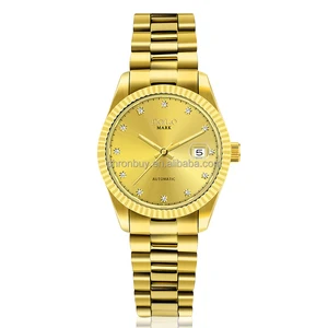 Heritage Classic Couple Quartz Watches Set Genuine Diamond Sapphire Crystal Stainless Steel Dial 20cm Band Butterfly Clasp Watch