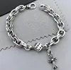 Bracciale con chiusura a croce con fibbia originale SL-argento