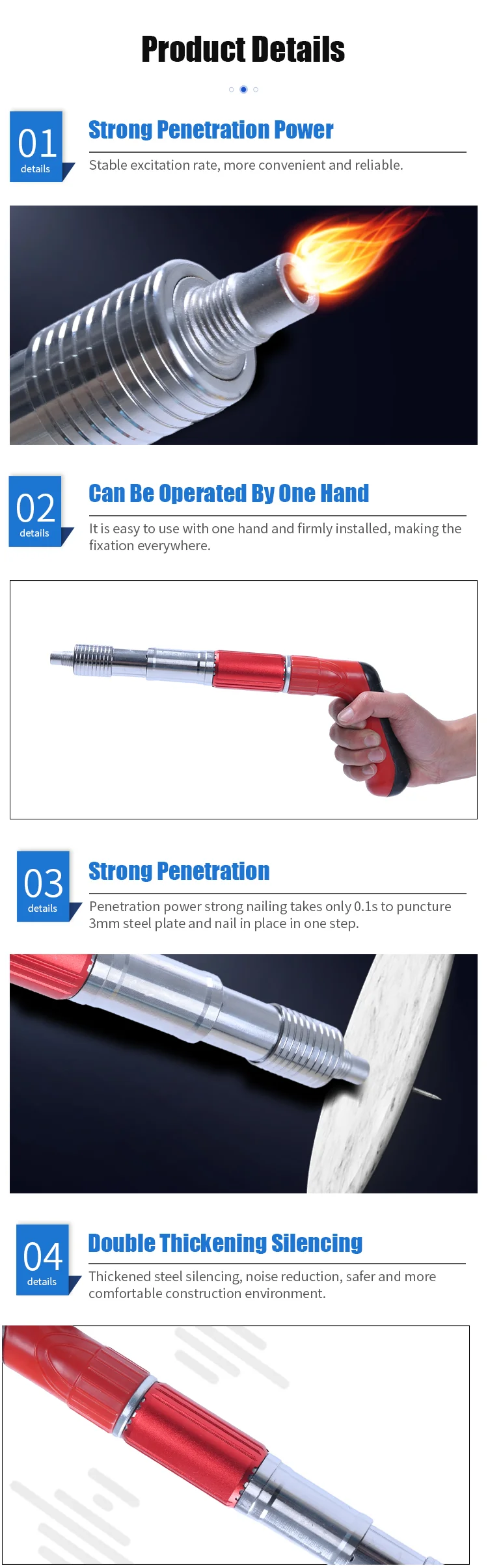 Mini Nail Gun Ceiling Tool Cordless Nail Gun Industrial Manual Tools