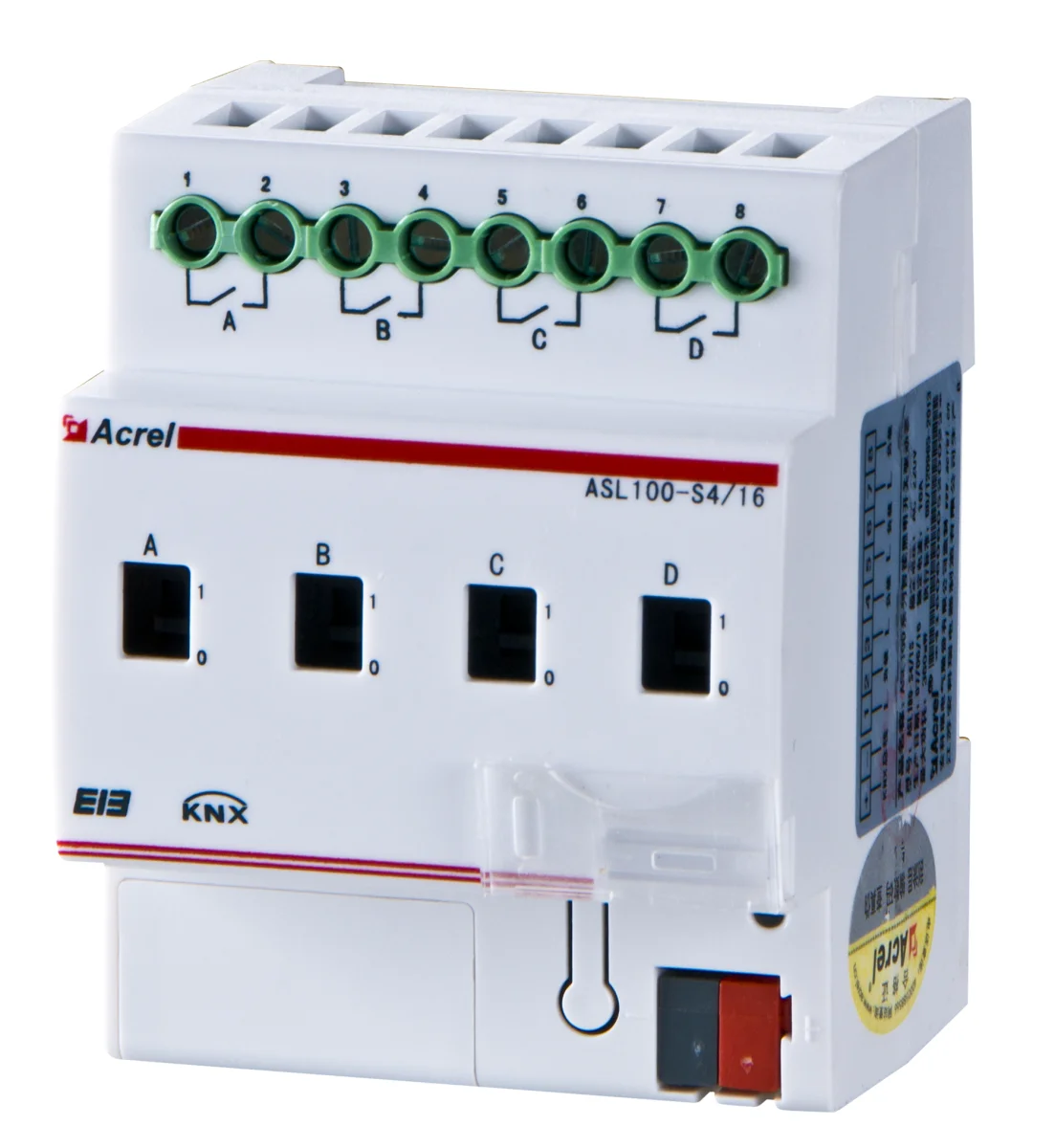 ASL100-S4/16 интеллектуальное управление освещением 4 цепи 16A привод переключателя привод KNX Шинная система