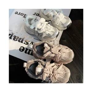 TBS Spring Children's Personalized Tassel Chunky Sneakers Flat Non-Slip Unisex Sports Shoes for Boys and Girls