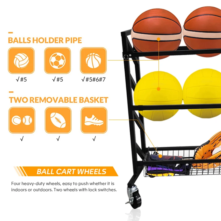 Jhmech Basketball Display Rack For Gym School Club Lockable Design