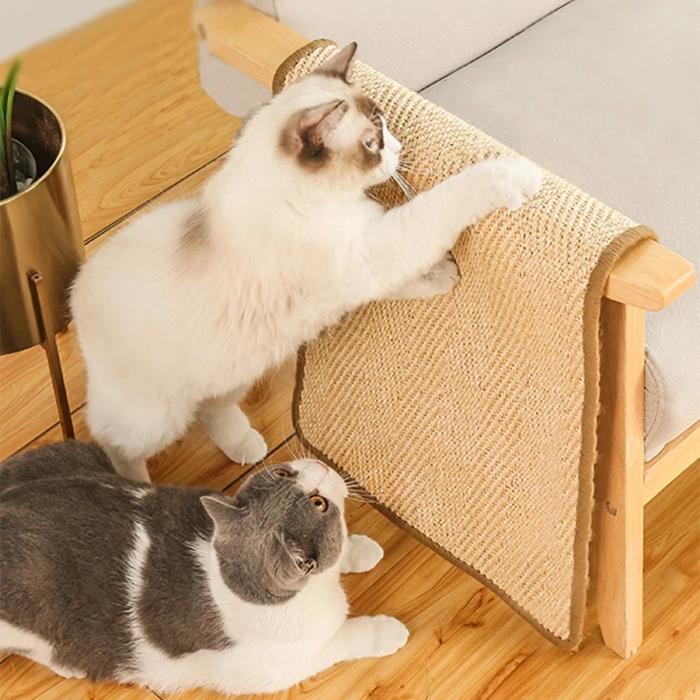 Durable Sisal Cat Scratching Mat Furniture Protector Wholesale Cat Floor  Corner Scratching Pad Cat Scratch Pad
