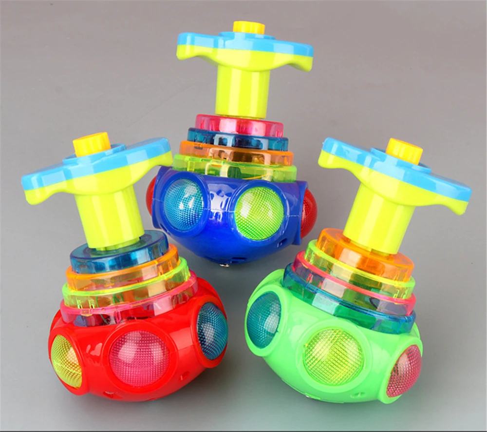 Spin Top Toys,Led Light Up Flashing Music Spin Tops For Kids Gifts Birthday Party Favors Goodie
