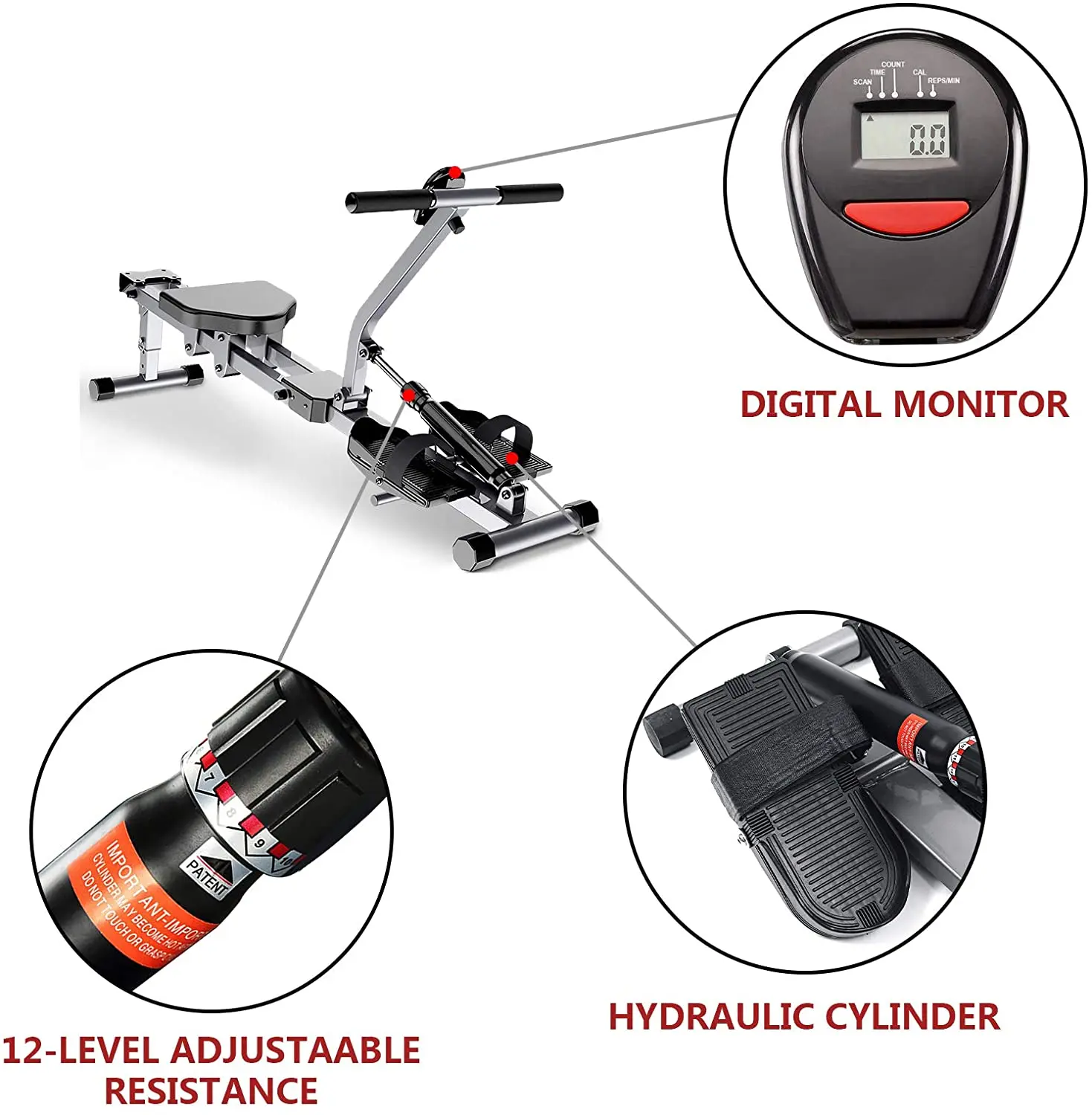 ZT 2024 двухсторонний скользящий стальной трубчатый тренажер для домашних упражнений гребной
