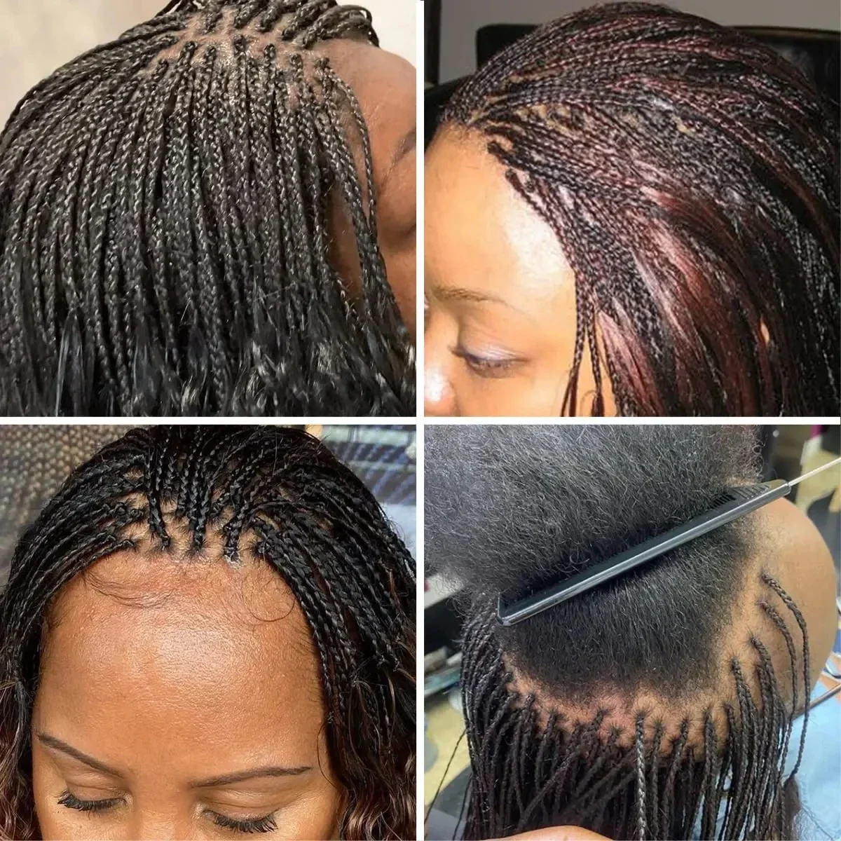 Kinky Rakt Människohår Bulk för Flätning Malaysiskt Remy-hår Utan Väft Micro Braids Hair Bundles 3st/Lot_voghion.com