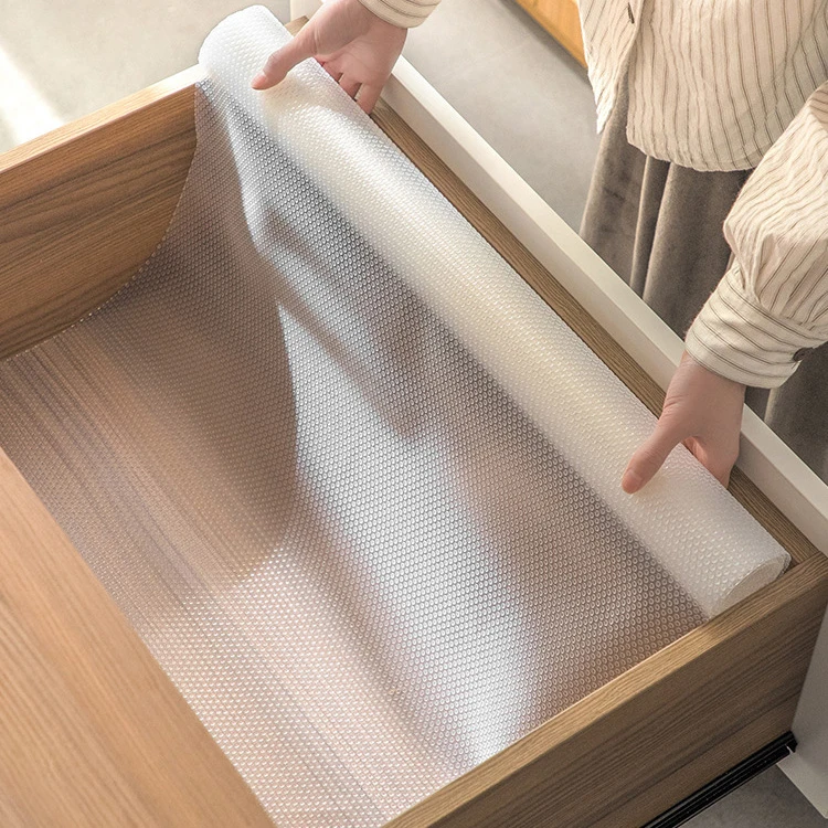 Custom Oem Anti slip Refrigerator Mat Waterproof Eva Cabinet Drawer Shelf Liner for Kitchen