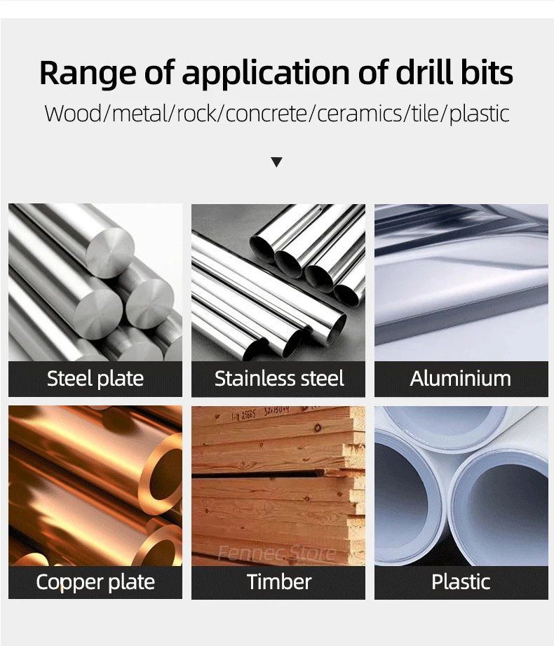 10pcs Multifunctional Triangle Diamond Drill Set 3-12mm Glass Metal ...