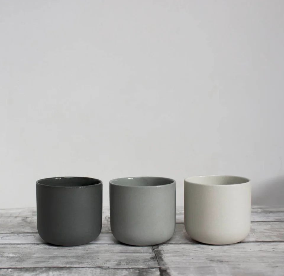 Wholesale Cheap Nordic Matte Glaze Custom logo Ceramic Bulk Custom Printed Coffee Espresso Cups