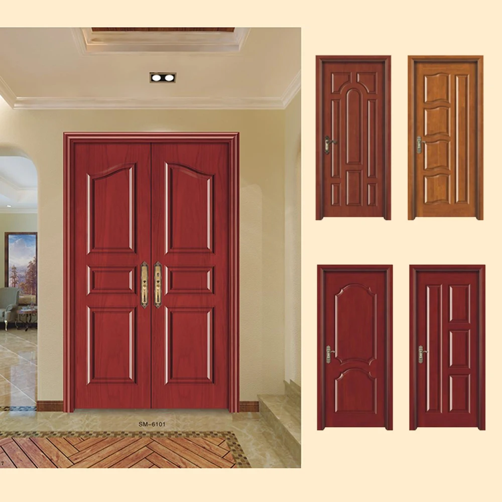 Curved Wood Oak Door Design Solid Interior Entrance Door Bedroom Modern