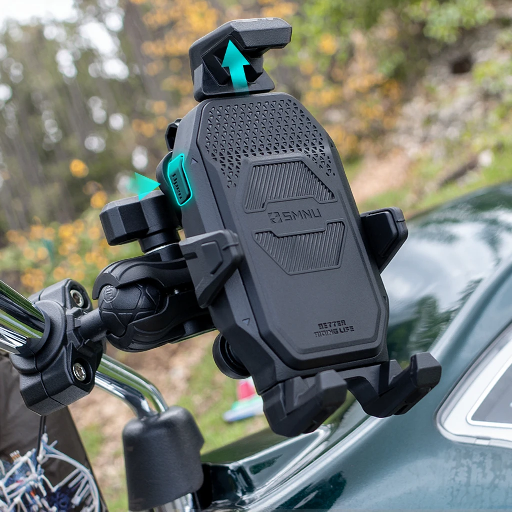 Giá đỡ điện thoại di động đa năng SMNU dòng N1 bằng hợp kim nhôm, chống trộm, lắp được trên ghi đông xe đạp và xe máy