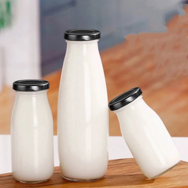 Bottiglia vuota in plastica trasparente con tappo a ve Contenore per bevande al latte per succo di frutta fai-da-te Bottiglie pratiche da viaggio per feste di compleanno  15