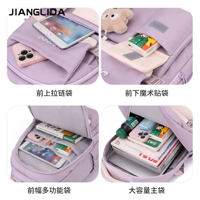 Waterproof Teen School Bag Girls Sac a dos High Quality School Backpack for Teenagers Mo aperçu 3