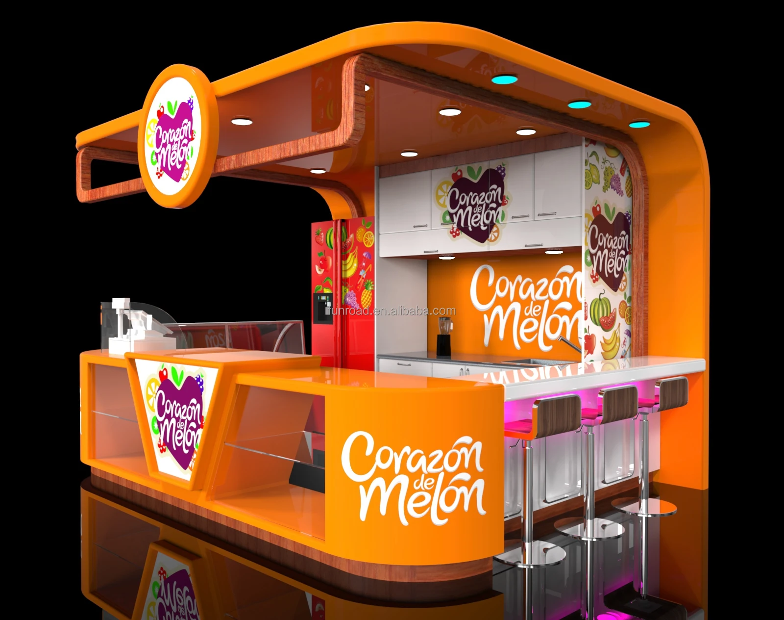9sqm Square Meters Kiosk Design Food And Drink Store With Payment