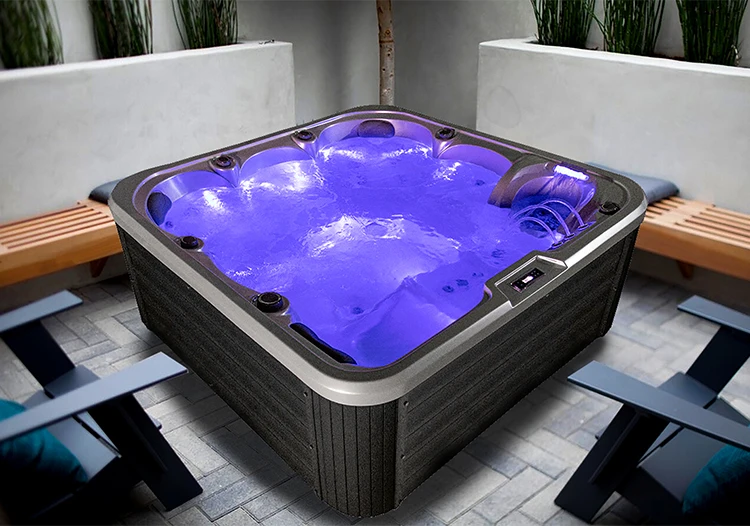 Outdoor Portable 5 Person Hot Tub with 3KW Heater and Aristech Acrylic Whirlpool Spa Tub