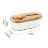 Oval Butter Box (Wood) - Striped