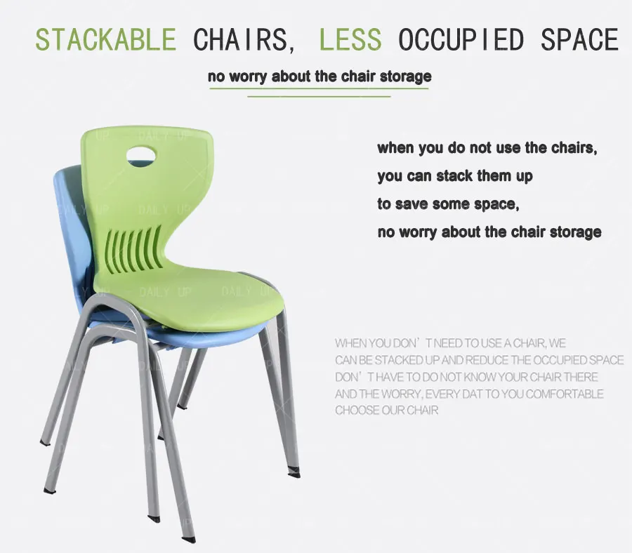 Stackable School Study Chair Student Classroom Training Chair Reading Room Library Chair For Meeting Conference College