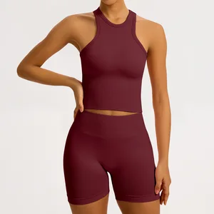 Women New Yoga Sportswear Gym Fitness Sets Fitness Clothing Women Outfit Yoga Bra Shorts Set Gym Fitness Set