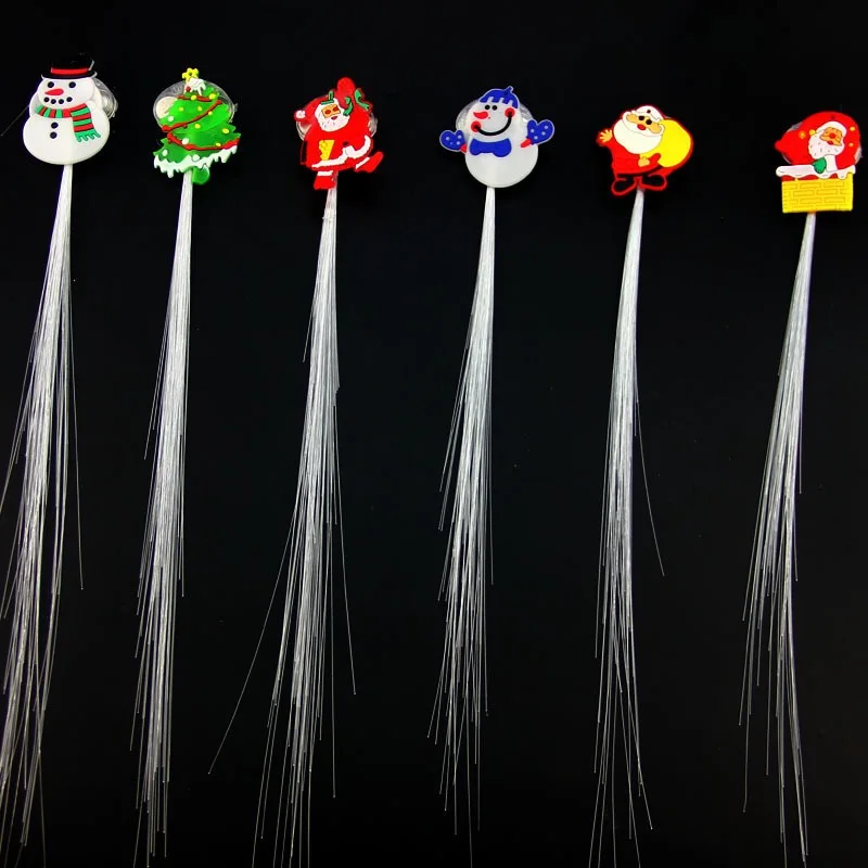 Новинка 2021, Рождественская вечеринка, светящиеся волосы, модная светящаяся пластиковая волоконная Свадебная светодиодная заколка для волос со светодиодной подсветкой