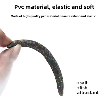 Lure PVC Bass Soft Bait Worm Lead-Free Fishing Bionic Artificial 8-Piece Pack – Soft Lure – view 3