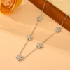 Steel colour necklace