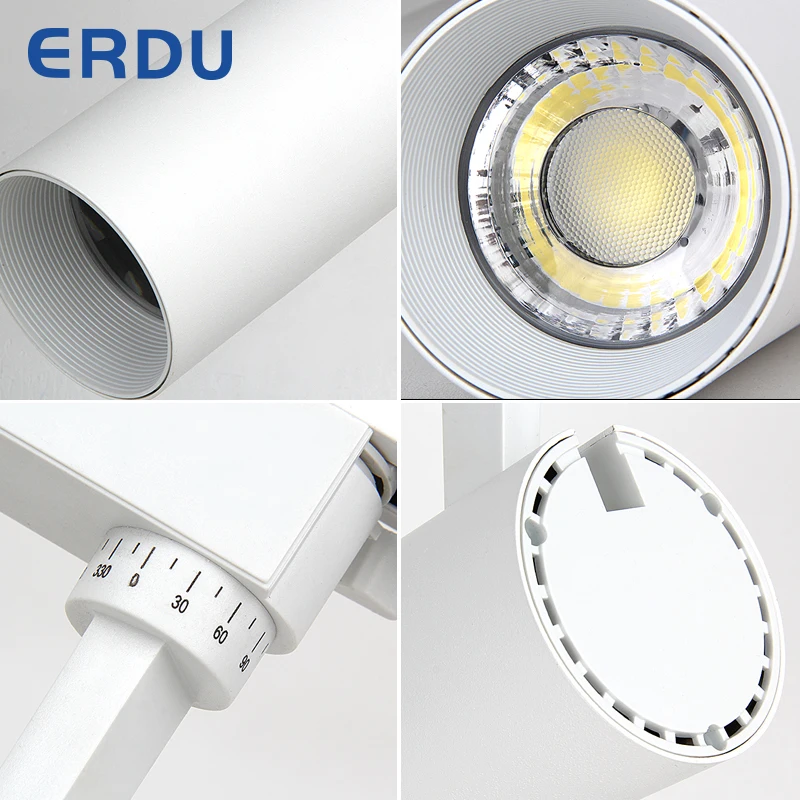 
Высококачественный современный коммерческий светодиодный Трековый светильник высокой яркости Ra80 COB Точечный светильник 10 Вт Трековый мини-светильник без мерцания 