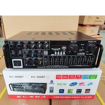 Factory Wholesale LDZS AV-326BT 2000w 2channel sound quality car audio power amplifier 220V 110V