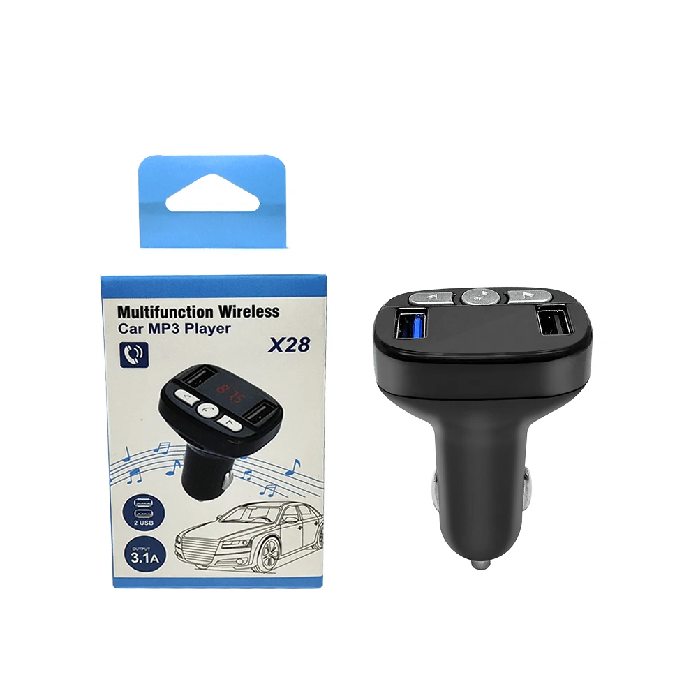 Newest Multiple Model X11 X23 X24 X25 X26 X27 X28 Car Kit FM Transmitter Car Phone Charger With MP3 Player Dual USB Car Charger