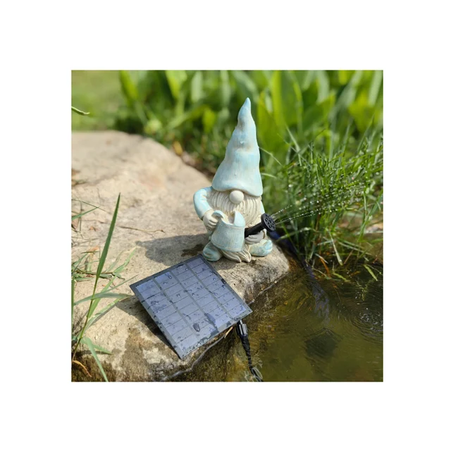 Customized Solar Waterfall Fountain Statue Resin Garden Gnome Ornaments Figure Crafted solar water fountain