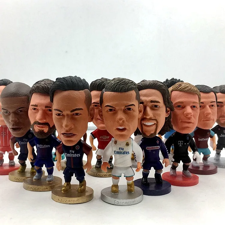 PVC製サッカー選手フィギュア おもちゃ マドリード ロナウド メッシ