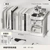 Extendable bookshelf storage box - pure white