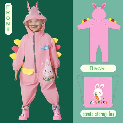 2022 Hot Sale Impermeable EVA Hooded  Rain Gear for Children