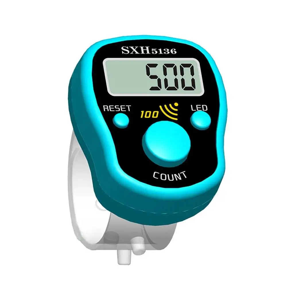 Factory Muslim Tasbih LED Digital Finger Tally Counter Electronic Digital Counter for People Counting