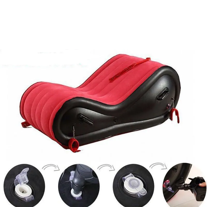 Sex Bed Inflatable Pillow Chair Sofa Furniture cuffs Cushion Adult for Couples 