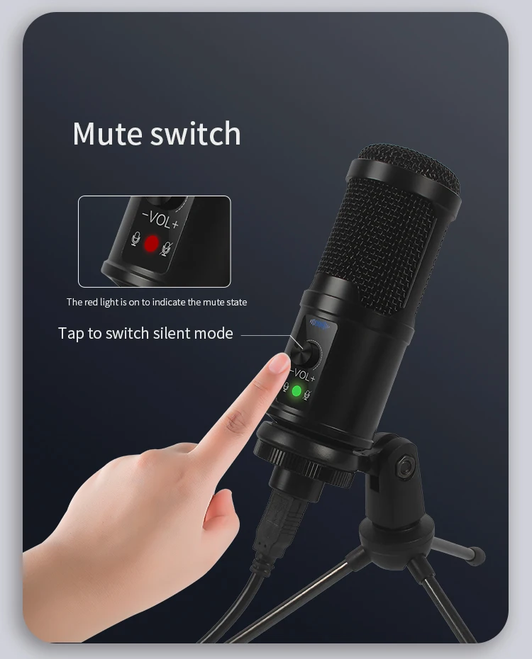 BM-65 USB Condenser Microphone Ideal for Gaming Podcasting